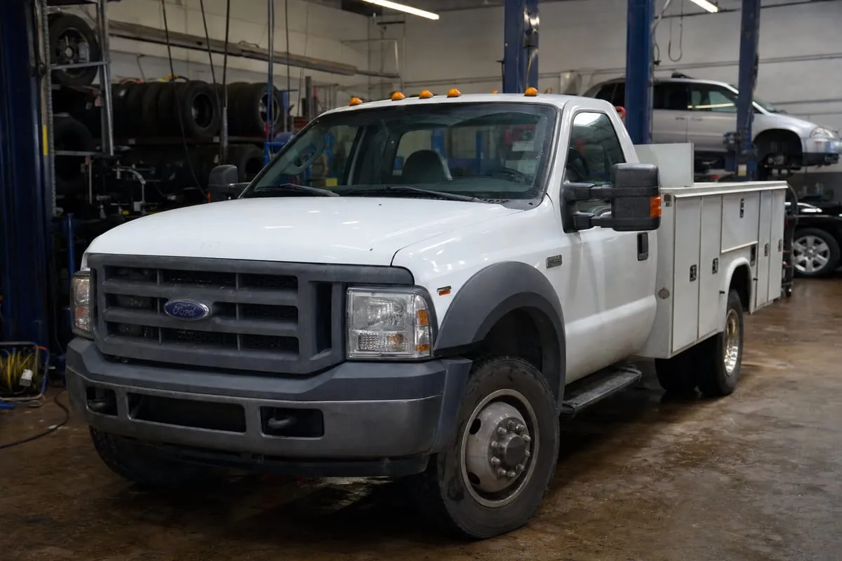2007 Ford F-550 Super Duty (6.0L Diesel) serviced at Riverside Automotive