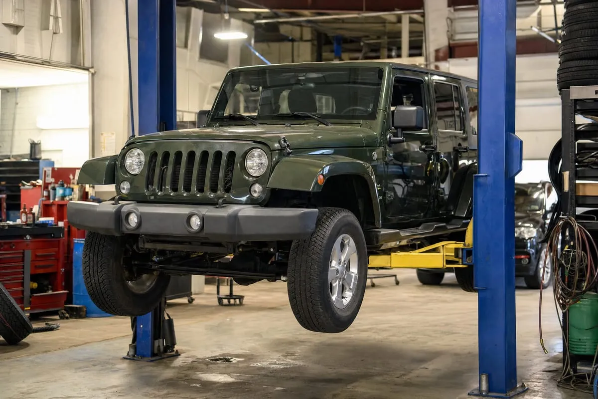 2012 Jeep Wrangler serviced at Riverside Automotive